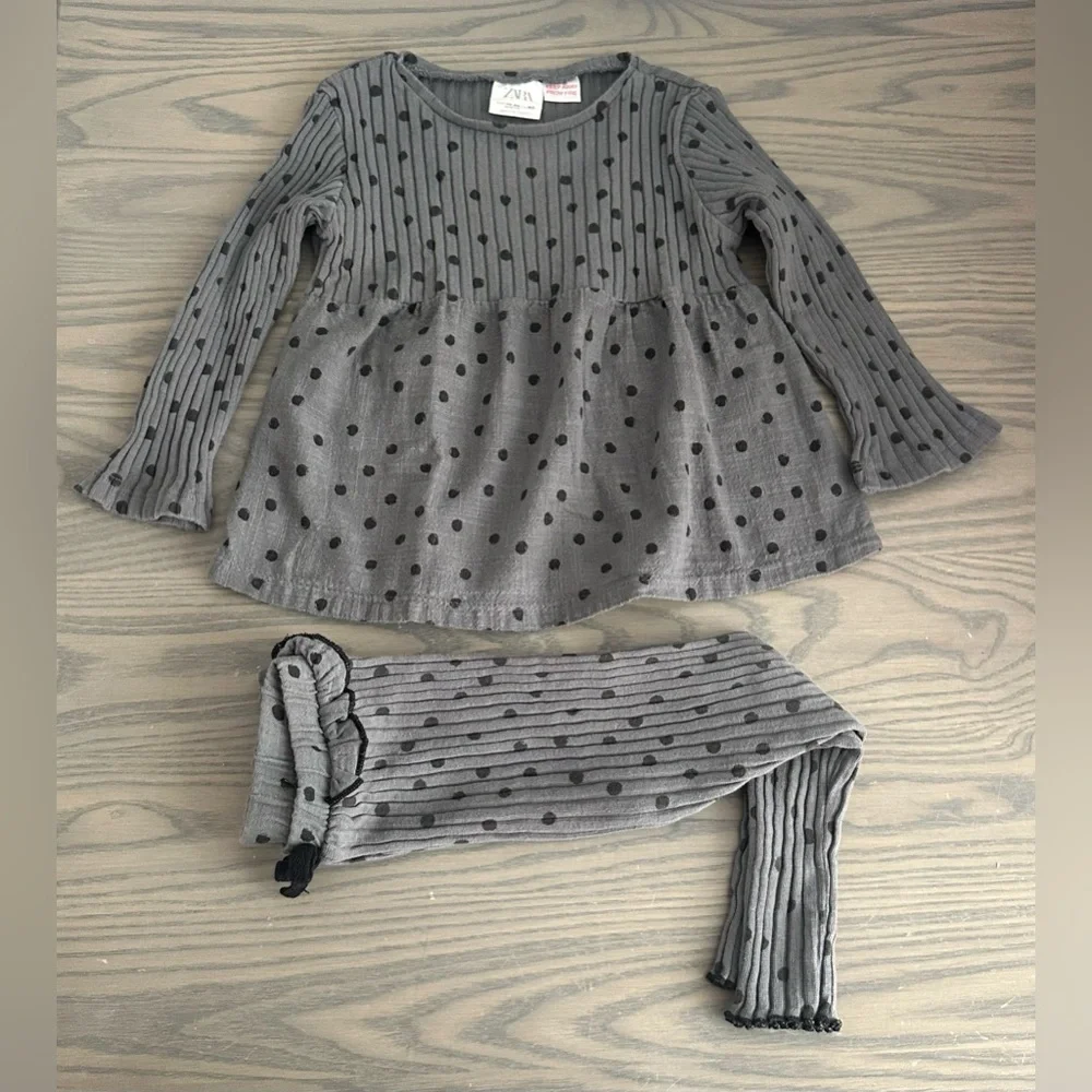 ZARA BABY GIRL POLKA DOT MATCHING SET
